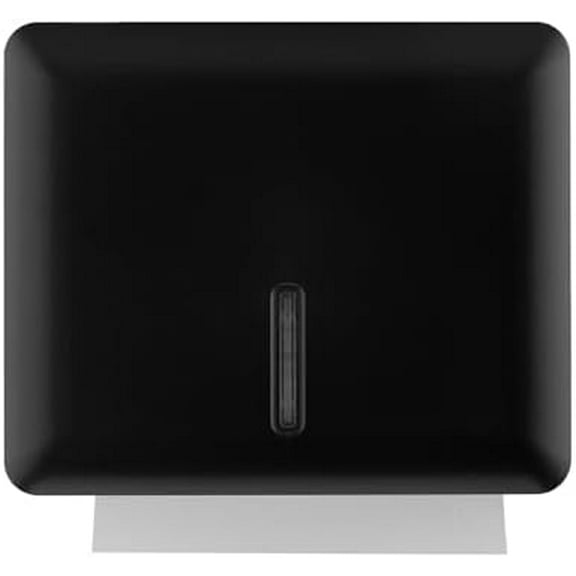 Multifold Paper Towel Dispenser Wall Mount (Black), Folded Hand Towel Dispenser for Bathroom/Restroom (Holds up to 300 Towels), Commercial Paper Towel Holder, Trifold Paper Towels Dispenser by