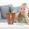 thumbnail image 3 of Gallickan Piggy Banks for Kids Boys Girls, Wooden Letter Piggy Bank Alphabet Coin Bank with Initial, Encourages Early , Gifts for Birthday, Christmas, V, 3 of 6