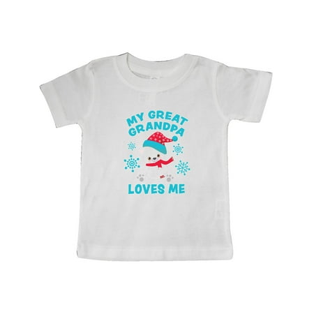 

Inktastic Polar Bear My Great Grandpa Loves Me in Santa Hat Gift Baby Boy or Baby Girl T-Shirt