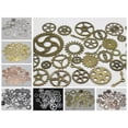 thumbnail image 2 of EOEMY 50 Gram Assorted Alloy Steampunk Cogs Filigree Gears Pignons Charm Pendants-Gunmetal Tone, 2 of 9