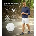 thumbnail image 2 of Soja Essentials Running Shorts, Quick Dry Athletic Shorts for Men, 5”, S, White, 2 of 6