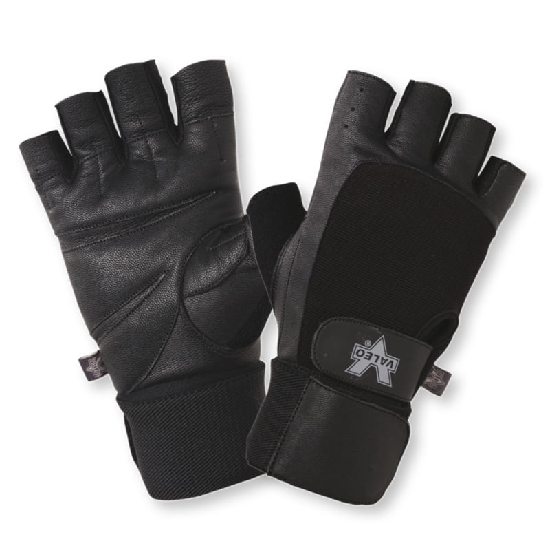 Valeo Ocelot Premium Wrist Wrap Weightlifting Gloves Super Soft Leather Medium 