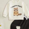 thumbnail image 4 of TOWED22 Toddler Baby Boy Fall Clothes Print Long Sleeve Sweatshirt Tops and Shorts Set Winter Outfit 2Pcs, 4 of 4