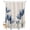 Blue Beige, variant on Split Shower Curtain for Transfer Bench, Blue Tulip Fabric Shower Curtains for Bathroom, Spring Floral Rustic Summer Botanical Tub Sliding Transfer Bench Waterproof Bath Curtains 72"x96"