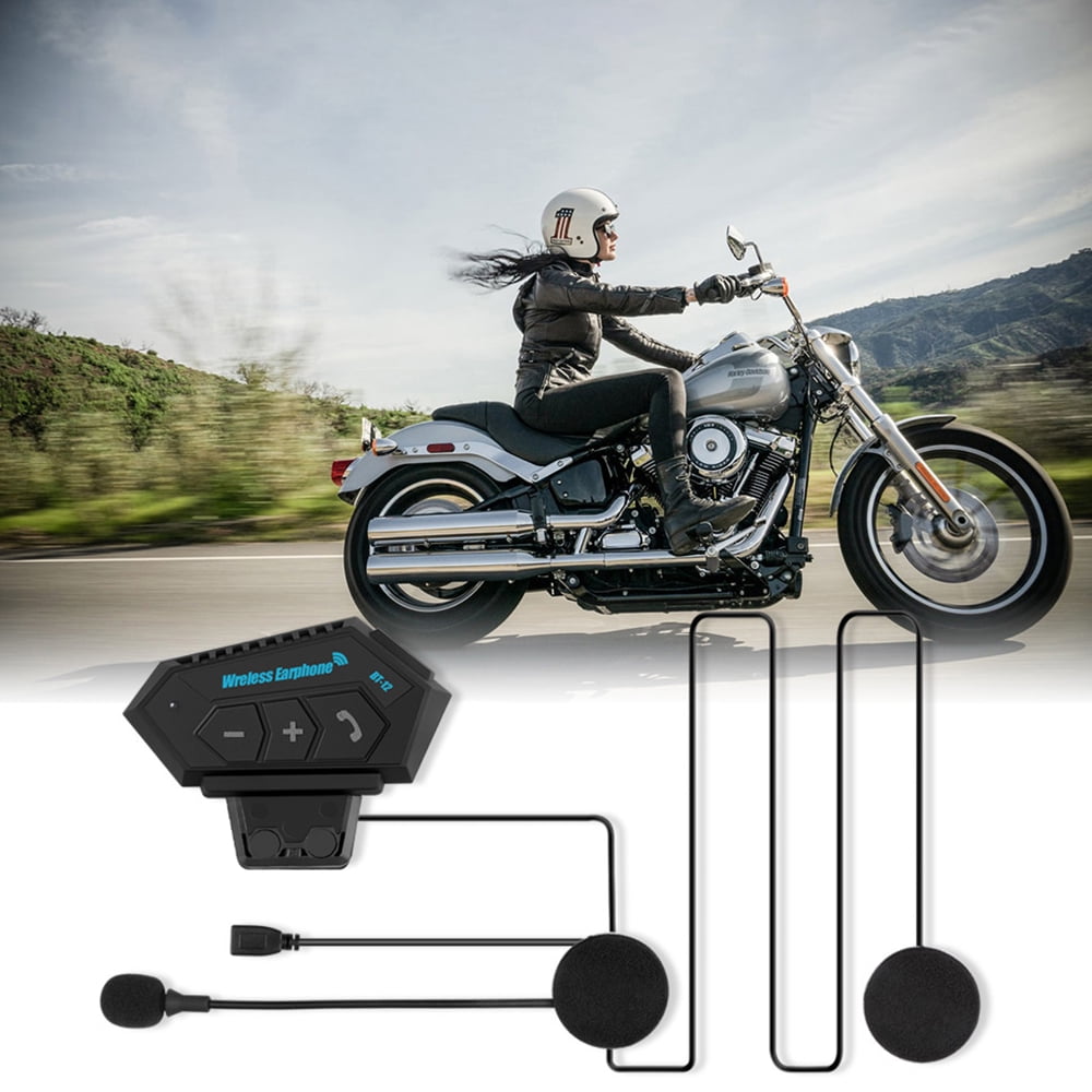 Motorcycle Bluetooth 5.0 Helmet Headset Wireless Hands-free Call Kit Stereo Anti-interference Waterproof Music Player Speaker