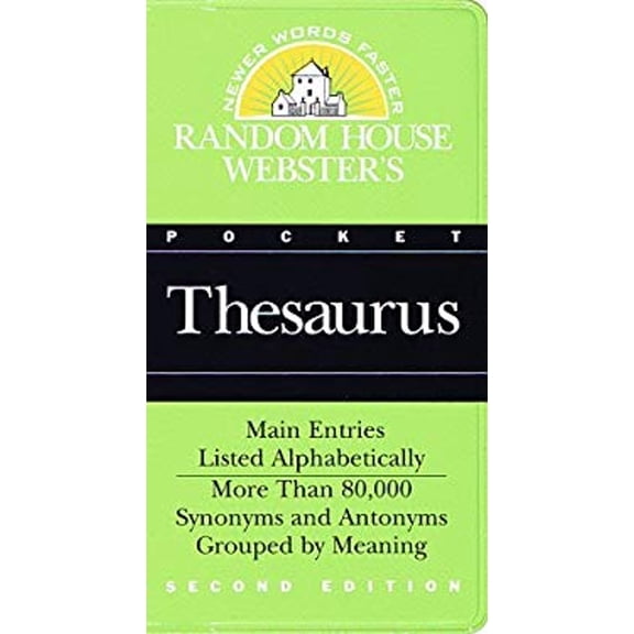 Pre-Owned Random House Webster's Pocket Thesaurus, Second Edition : A Dictionary of Synonyms and Antonyms