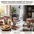 thumbnail image 3 of Topadorn Watercolor Butterfly & Dragonfly Ceramic Travel Mug, 17oz, Vibrant Floral Garden Print, Spill-Resistant Lid, Microwave/Dishwasher Safe, Gift Boxed, 3 of 7