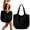 Black2, variant on Crochet Beach Bag, Woven Tote Bag, Hollow-Out Shoulder Bag, Women's Beach Bag, Hand Woven Bag, Holiday Beach Tote, Travel Crochet Bag, Summer Tote Bag, Crochet Bags for Women,11.41×10.62 in,Yellow