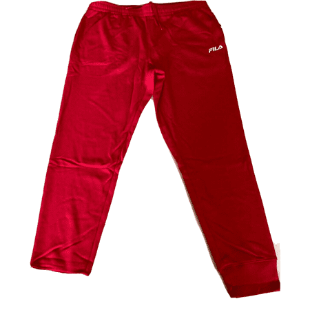 Fila Moby Men's French Terry Low Rise Joggers in Chili Pepper/White-Large