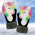 thumbnail image 2 of Mittens Peludos Dibujos Animados Gato De Unicornio Alpaca Guantes Forrados Forrados De Invierno Guantes De Esquí Termales Regalos De Navidad Para Niños Mujeres Advancent HA046317-03, 2 of 6