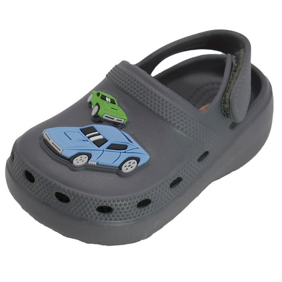Hot Wheels Toddler Boys' Clogs with Adjustable Strap - Gray, Size 4