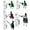 5 PC, variant on T13 3d Action Figure Set, 3d Printed Toys Multi-Jointed Movable, Dummy Robot 13 Figure Creative Gifts for Adults,Creative Assembly And Decompression Toys White