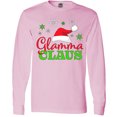 thumbnail image 3 of Inktastic Glamma Claus with Christmas Santa Hat and Snowflakes Long Sleeve T-Shirt, 3 of 5