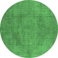 thumbnail image 1 of Ahgly Company Indoor Round Oriental Emerald Green Industrial Area Rugs, 7' Round, 1 of 4