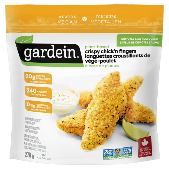 Languettes végé à chipotle et lime sans viande de Gardein 270g