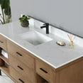 thumbnail image 4 of Kesia 60" Single Bathroom Vanity Set in Brown Pine with Aosta White Composite Stone Countertop without Mirror, 4 of 8