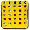thumbnail image 1 of Cartones de Bingo Regal en Paquete de 8 con Ventanas Deslizantes, Color Amarillo, 1 of 7