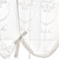 thumbnail image 3 of Cortinas romanas con lazo bordado floral Tap Top Sheer Balcón Cortina de ventana Paneles de cenefa Kearding JJ23235-04, 3 of 6