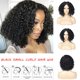 thumbnail image 1 of Pelucas con flequillo para mujer, peluca ondulada suelta, peluca negra pequeña y rizada para mujer, cubierta para el cabello, decoraciones para fiestas, bandas protectoras para el cabello, 1 of 5