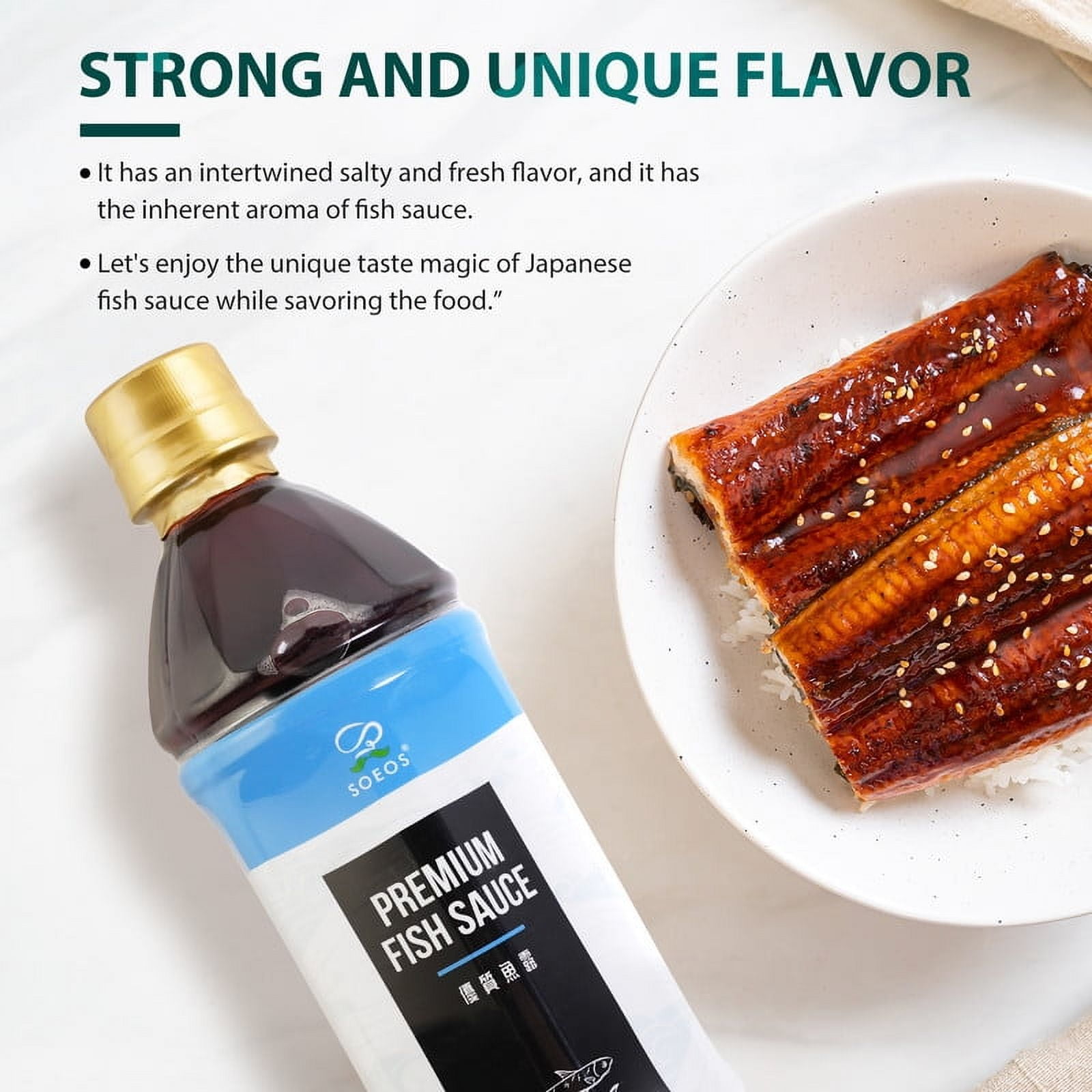 Soeos Thai Fish Sauce, 500ml, 2 Pack, total weight 1000ml