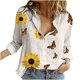 thumbnail image 2 of Puntoco Mujeres Impreso Algodón Manga Larga Tanque Carrera Bloues Cardigan tops Puntoco Puntoco-1, 2 of 6