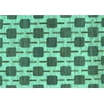 thumbnail image 1 of Ahgly Company Machine Washable Indoor Rectangle Abstract Turquoise Blue Contemporary Area Rugs, 4' x 6', 1 of 4