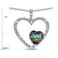 thumbnail image 2 of Star K � Open Heart Pendant Necklace with 6mm Heart Shaped Rainbow Mystic Topaz Stone, 2 of 9