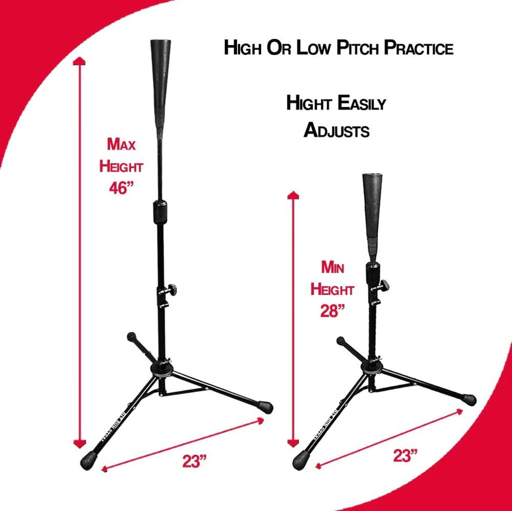 Hit Run Steal Heavy Duty Portable Softball and Baseball Batting Tee