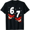 thumbnail image 2 of 100% Cotton 67 Christmas 6 7 Meme Hands 6-7 Pajamas Six Seven Kids Boys T-Shirt, 2 of 5