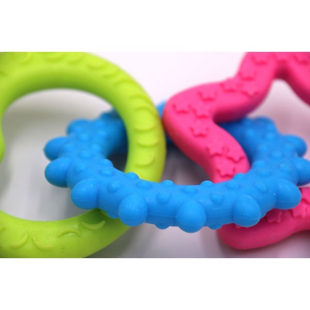 Anillos de juguete masticables para la dentición de cachorros suaves, peque?os, para cachorros de hasta 11 kg ZefeiWu 8390615475679