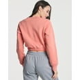 thumbnail image 4 of Real Essentials 3 Pack: Women's Fleece Cropped Sweatshirt - Long Sleeve Crew Neck Crop Top (Available in Plus Size), 4 of 6