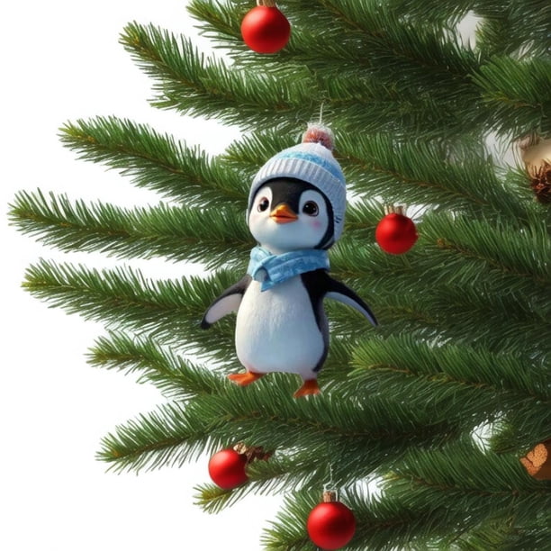 Decoraciones de Halloween, adornos de Halloween, regalos de Halloween. Lindo colgante de pingüino acrílico para Halloween. Pingüino acrílico.