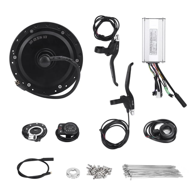 Electric Bicycle Conversion Kit, High Efficiency DIY Noise-Free Rear Wheel Conversion Kit For 12G Wheel 26inch 12G Spokes
