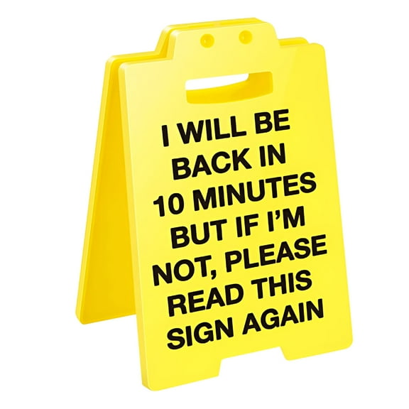 LAMIRO Funny Office Desk Sign - Out to Lunch Be Right Back in Minutes,Gag Fun Gift for Coworker Teammate Employee Boss,Office Desk Sign Cubicle Decor
