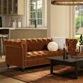 thumbnail image 4 of Alto 88" Tufted Chesterfield Sofa with Burnt Orange Performance Velvet, 4 of 11