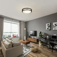 thumbnail image 2 of 13 inch LED Ceiling Lights Matte Black Kitchen Light Fixtures for Bathroom, Dining Room, Living Room, Selectable 2700K/3000K/3500K/4000K/5000K 23W (2 pack), 2 of 11