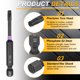 thumbnail image 5 of Uxcell 5pcs T20 Torx Impact Bit de destornillador 1/4" Punta hexagonal 2.8" Largo Magnético Sin agujero, 5 of 7