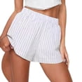 thumbnail image 5 of Fashion Loose Pockets Striped Shorts Women's Clothing, 5 of 6