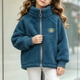 thumbnail image 5 of Girls Fleece Lined Full-Zip Jacket Winter Plush Warm Coats Soft & Cozy Stand-Collar Coat Long Sleeve Soft Outerwear with Pockets 1-12Y, 5 of 8