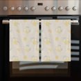 thumbnail image 2 of Summer Lemon Kitchen Towels Set of 2, Water Absorbent Dish Towel, Yellow Fruits Leaves Lemon Farmhouse Beige Decorative Hand Towels - Quick Drying Cloth for Cooking Baking, 18x28 Inch, 2 of 8