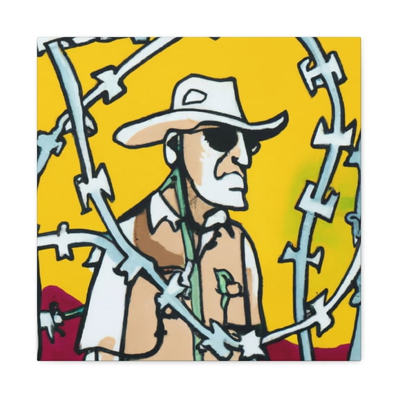 Barbed Wire Sculpture - Canvas