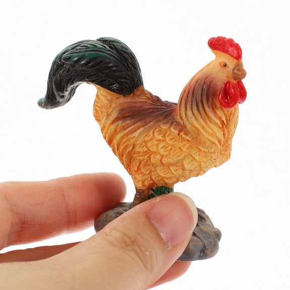 Set of 2 Decorative Resin Chicken Figurines for Farmhouse Yard, Assorted Colors, Perfect Outdoor Garden Decor