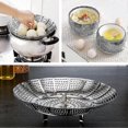 thumbnail image 3 of Vegetable Steamer With Steamer Insert Made Of Stainless Steel, Steamer Insert Foldable Steamer Basket Compatible With Vegetables, Saucepans An, 3 of 3