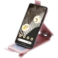 thumbnail image 4 of Zipper Wallet Case for Google Pixel 7 Pro with Card Holder Slot, PU Leather Adjustable Kickstand Flip Handbag Phone Cover for Google Pixel 7 Pro SDLL Rose Gold, 4 of 14