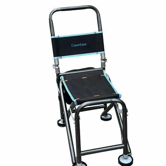 CyperEase Fishing stools, Heavy Duty Directors Chair, Folding Camping Chairs, Portable Foldable Chair, Black