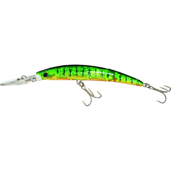 Yo-Zuri Crystal 3D Minnow Deep Diver Jointed Lure, Hot Tiger, 5-1/4-Inch