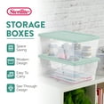 thumbnail image 2 of Sterilite 24 Pack Stacking Storage Container Tub with Lid, 16 Quart, Mint, 2 of 6