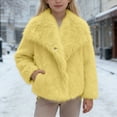 thumbnail image 2 of Teen Winter Jacket Yellow Girls Fluffy Jacket Jacket Girls Warm Winter Coat Jacket for Girls 13-14 Years, 2 of 4