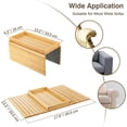 thumbnail image 2 of Kssiaz Couch Arm Tray, Bamboo Sofa Arm Tray, Sofa Armrest Tray Table for Couch, Anti-Slip Arm Table Clip On Tray Sofa Table, Foldable Couch Cup Holder for Snacks, Phone, Control, Cups, 2 of 7