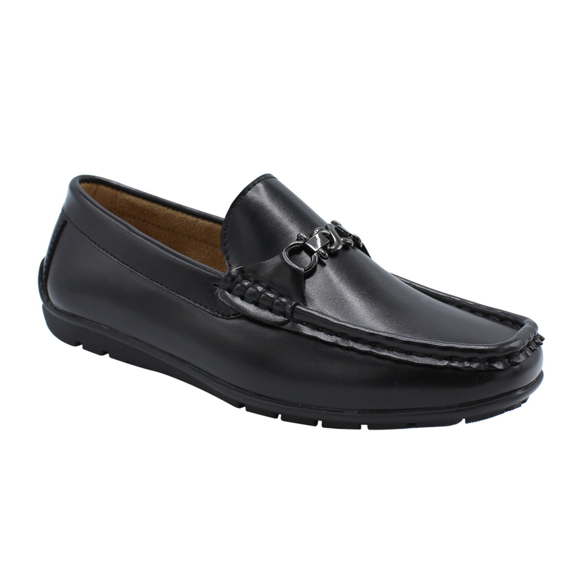 MENS BATA  SLIP ON FAUX LEATHER MOCCASINS FORMAL WORK CASUAL SHOES BLACK SZ 6-11 